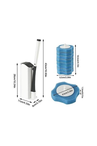 Tuvalet Fırçaları Tutucular Duvar Tuvalet W Kiti Tek Kullanımlık Tuvalet Fırçası Tutucu.tek Kullanımlık Tuvalet Temizleme Sistemi 16 Altın - Krom