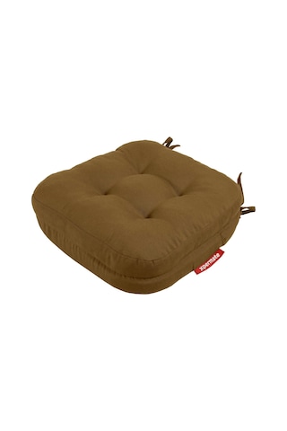 Çift Kat Sandalye Minderi Fermuarlı Yıkanabilir Kılıf Bağcıklı Su Ve Yağ İtici 42x42x8 Cm Kahverengi Diğer