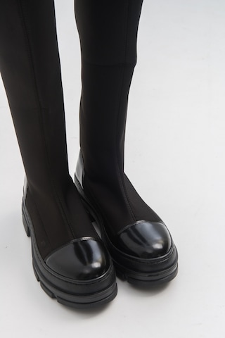 Luvishoes Bella Siyah Scuba Kadın Çizme Siyah