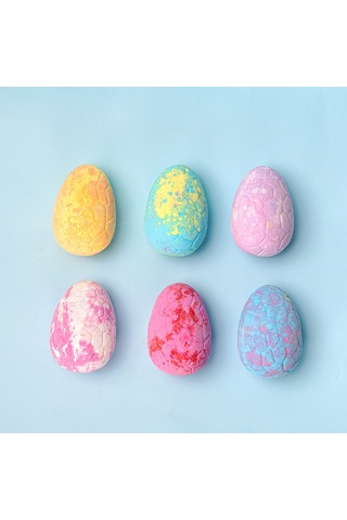 Vkemall Dino Banyo Tuzu Topları Seti - 6 Adet 120g Nemlendirici Ve Rahatlatıcı