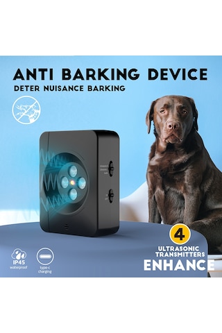 3 Vitesli Anti-köpek Havlama Cihazı Ultra-sonik Köpek Havlama Kontrolü Caydırıcı Cihazlar Şarj Edile-siyah