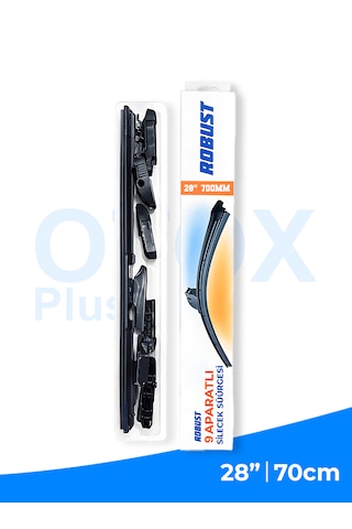 70 Cm 28 700mm Universal Oto Sileceği 9 Aparatlı Sessiz Çalışma İz Bırakmaz Premium Kalite