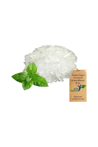 1001naturel Kristal Mentol Gıdaya Uygun Yenilebilir Granul Crystal Menthol 10 G