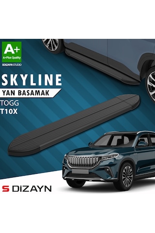 S-dizayn Togg T10x Skyline Siyah Yan Basamak 203 Cm 2023 Üzeri A+ Kalite