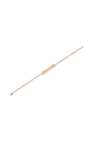 Tektaş - Pembe Altın 14 Ayar Plaka Bileklik N11.1805 Pembe Altın