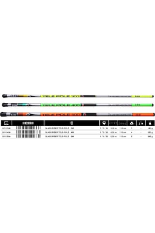 Dam 3.00 M Fiber Glass Tele Pole Göl Kamışı