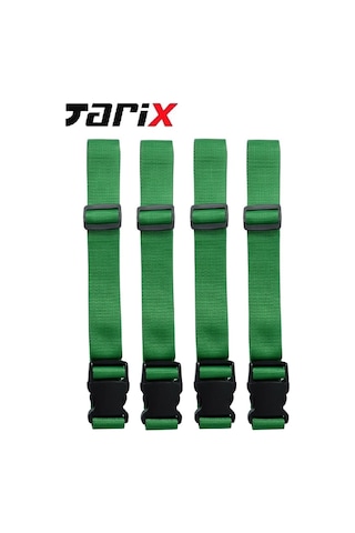Tarix 4 Adet Yeşil Valiz Kemeri + 2 Adet Kırmızı Valiz Etiketi Yeşil