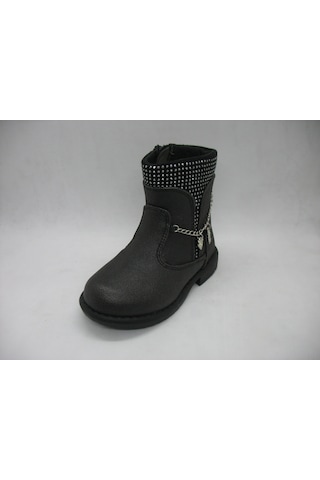 Pink Step 3210 Zincirli Kız Çocuk Botu Siyah