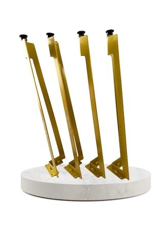 4 Adet 52cm Altın Sarısı Dekoratif Sehpa Ayağı
