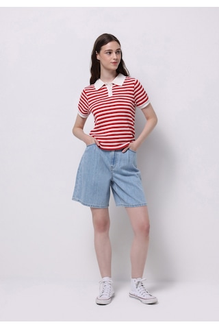 Colin's Colins Loose Fit Yüksel Bel Düz Kadın İndigo Jean Şort Cl1075192 Q1.v1 Dn44391 Denim