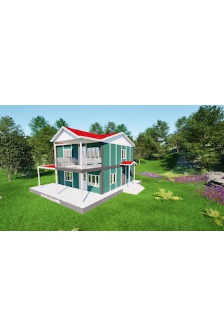 Ballife Prefabrik 151 M2 Standart Dubleks Prefabrik Konut