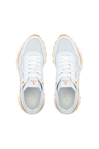 Fabi Erkek Hakiki Deri Beyaz/turuncu Sneakers & Spor Ayakkabı 510 Fu0876b Erk Ayk Y24 Bıanco/arancıo Çok Renkli