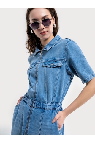 LOFT Regular Fit Kadın Tulum Lf2036037 Q1.v1 Denim