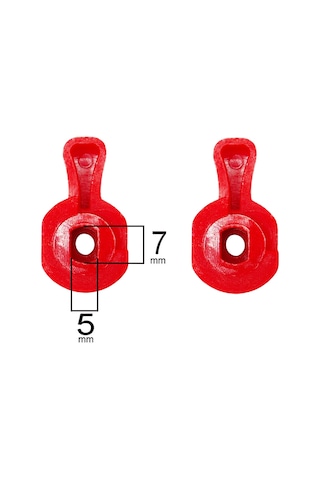 Kırmızı Plastik Mini Küresel Vana Başlığı Kollektör Kolu Ara Musluk Kelebek Başı -10 Adet