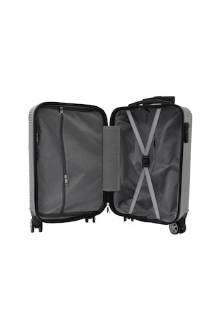Escape Vlz 072-set Abs 8 Tekerlekli Büyük, Orta, Kabin Boy Valiz, Bavul Seti, Açık Gri