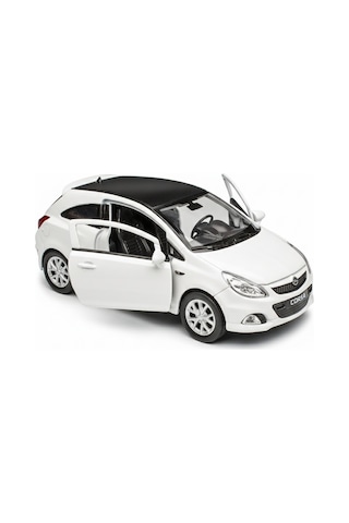 Beyaz 1:34 Ölçek Die Cast Kapıları Açılır Lisanslı Opel Corsa Opc Oyuncak Metal Model Araba Çok Renkli