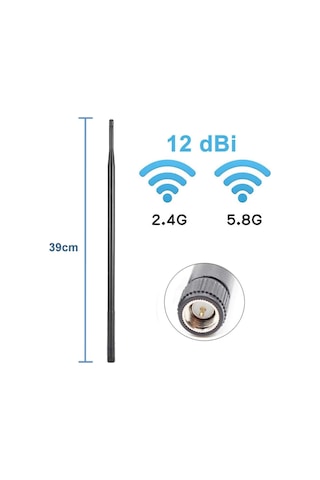 12dbi 39cm Anten Sma Erkek 2.4ghz 5.8ghz Dual Band Rf Gsm Wifi Sinyal Kuvvetlendirici 2g 3g 4g Lte