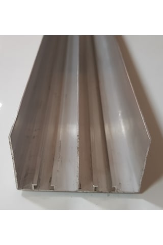 Alüminyum Profil Sürme Kapak Rayı Frenli Üst Ray 250cm Gri