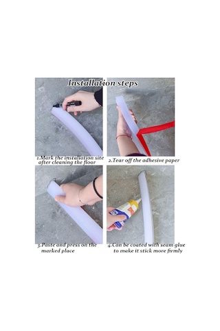 Bosphorusboutique02 Kendinden Yapışkanlı Kapı Altı Su Bariyeri Siyah Silikon 100cm Siyah