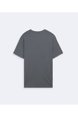 Ltb Kısa Kollu Sıfır Yaka Basic Gri T-shırt Gri 2XL