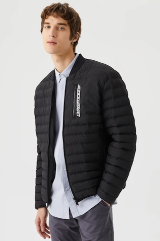 Lacoste Kapitone Syntehic Fill Kapitone Jacket Hakim Yaka Erkek Mont Siyah Siyah
