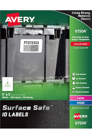 Avery Durable Etiket Etiketi, 3 Inç X 5 Inç 61504