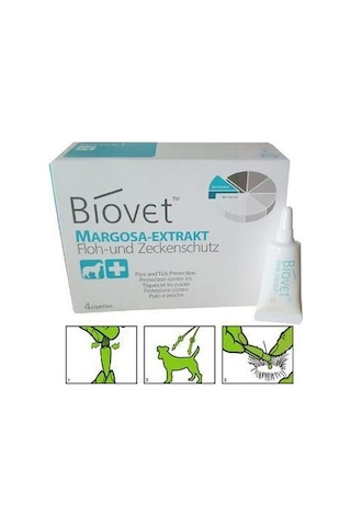 Biovet Orta Irk Köpekler için Bitkisel Pire ve Kene Damlası 4 Adet