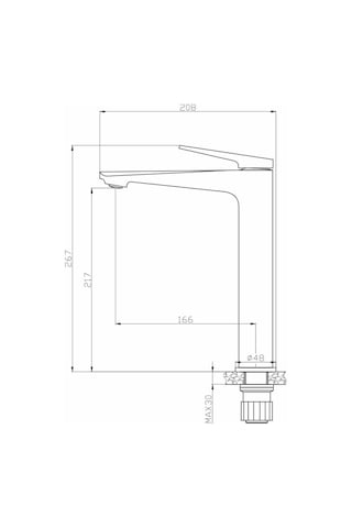 Newarc Next 984001B Çanak Tipi Lavabo Bataryası Siyah