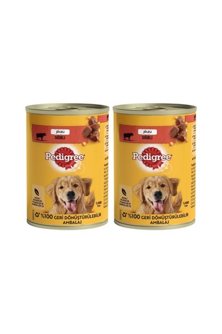 Köpekler İçin Biftekli Konserve Yaş Mama 400 G 2li Paket