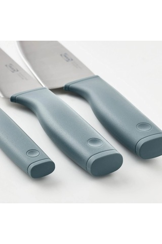 Ikea Tıgerbarb 3 Parça Mutfak Bıçağı Seti 23 Cm Turkuaz - Gri Çok Renkli