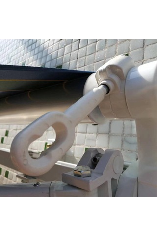 Homyl Dış Mekan Tente Krank Şanzıman Donanım Parçaları Beyaz