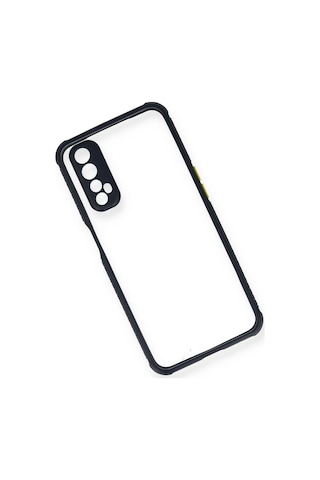 Gld-spt- Newface Realme 7 Kılıf Miami Şeffaf Silikon - Lacivert