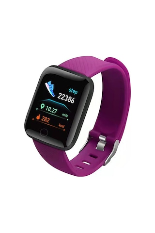 Tenfowee 116plus Akıllı Bileklik: 1.44" Tft Dokunmatik Ekran, Spor Sağlık İzleme, Ip67 Su Geçirmezlik, Uzun Pil Ömrü, Android/ios Uyumlu Mor