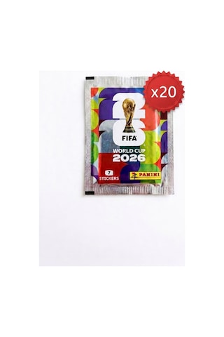 Fıfa World Cup 2026 Sticker Paketi 20'li Paket Toplam 140 Sticker Resmi Lisanslı