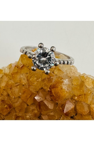 925 Ayar Parlak Gümüş Kadın Alyans Yüzük Sade Ve Şık Tasarım