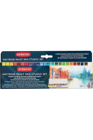 Derwent Inktense Paint Pan Studio Set 24'lü