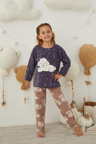 Kız Çocuk Welsoft Polar Pijama Takımı 42006 Lacıvert