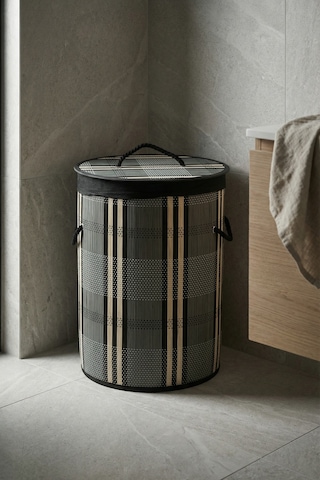 Nordic Yuvarlak Bambu Sepet - 50 Cm Gri