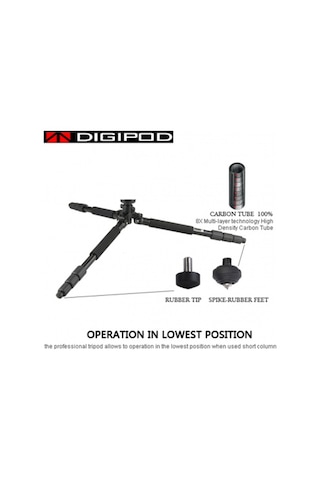 Digipod C-2540 Carbon Fiber Profesyonel Tripod Outlet