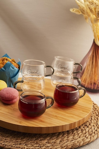 Cozy Morning 6 Lı 150ml Cam Kupa