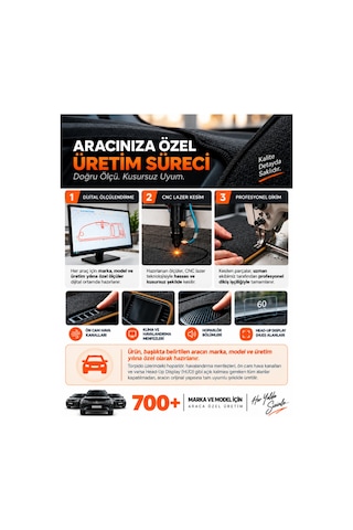 Fiat Fiorino 2007-2026 Uyumlu Ön Torpido Koruma Kılıfı Halısı Örtüsü - Siyah Kahverengi