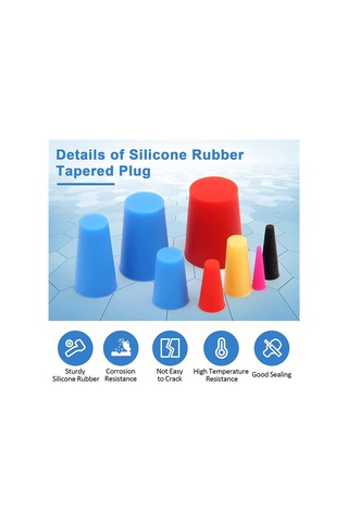 Xurunkeji 110 Adet Silikon Kauçuk Konik Tıpa, Delik Tıkaçları İçin Yüksek Sıcaklığa Dayanıklı Kauçuk Tıpalar, Püskürtme, Püskürtme,