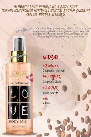 Eda Taşpınar Love Potion No:1 Vanilla&Cinnamon Body Mist Vücut Spreyi 200 ML