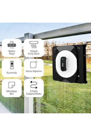 Xenon Smart Elo Cam Temizleme Robotu Ultra Sessiz Yapay Zeka Destekli Temizlik Robotu ve Mop Seti