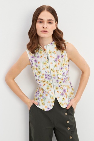 Stella Pulvis Çok Renkli Fermuarlı Cepli Kuplu Bluz Çok Renkli