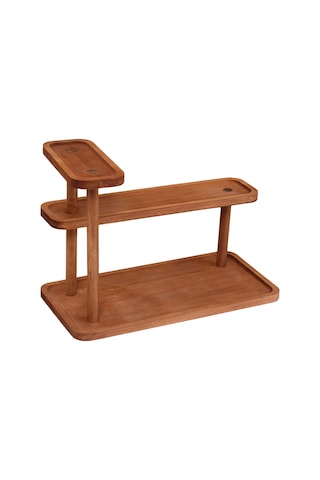 Homyl Masaüstü Düzenleyici Rustik Çok Amaçlı Kozmetik Kiler Koyu Kahverengi