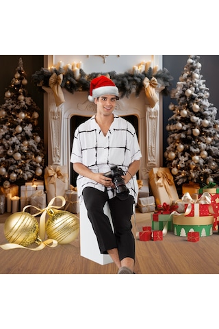 Kangvka Noel Temalı 2.1x1.5m Fotoğraf Arka Planı - Poliester Fiber W-7319 Modeli Çok Renkli