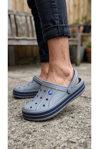 Bsz Ayakkabı Unisex Cros Sabo Hastane Doktor Hemşire Medikal Aşçı Deniz Plaj Terlik E457 Gri