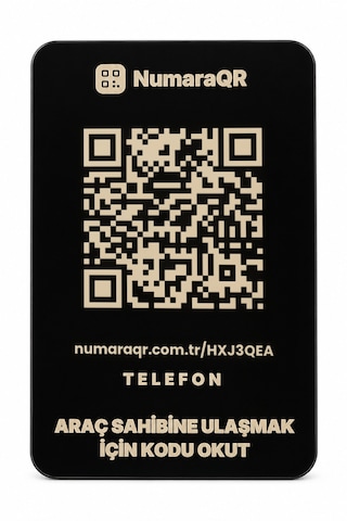 Numaraqr Qr Kodlu Araç Numaratörü Sticker Cam Içi Park