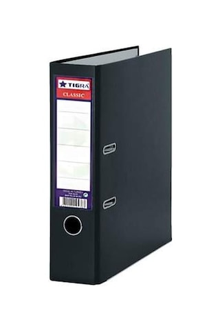 Tigra Geniş Siyah Büro Klasörü 25 Adet (1 Koli)